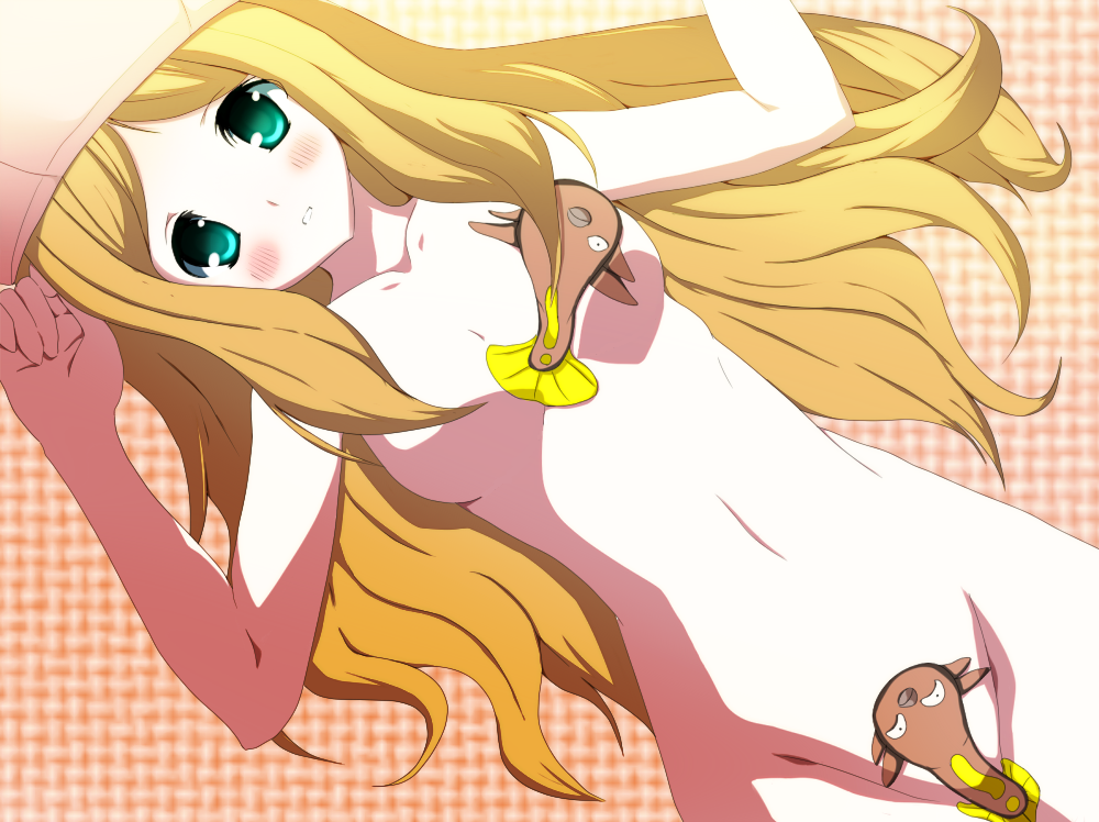 caitlin_(pokemon) censored female human maggyo pokemon pokemon_bw stunfisk tagme