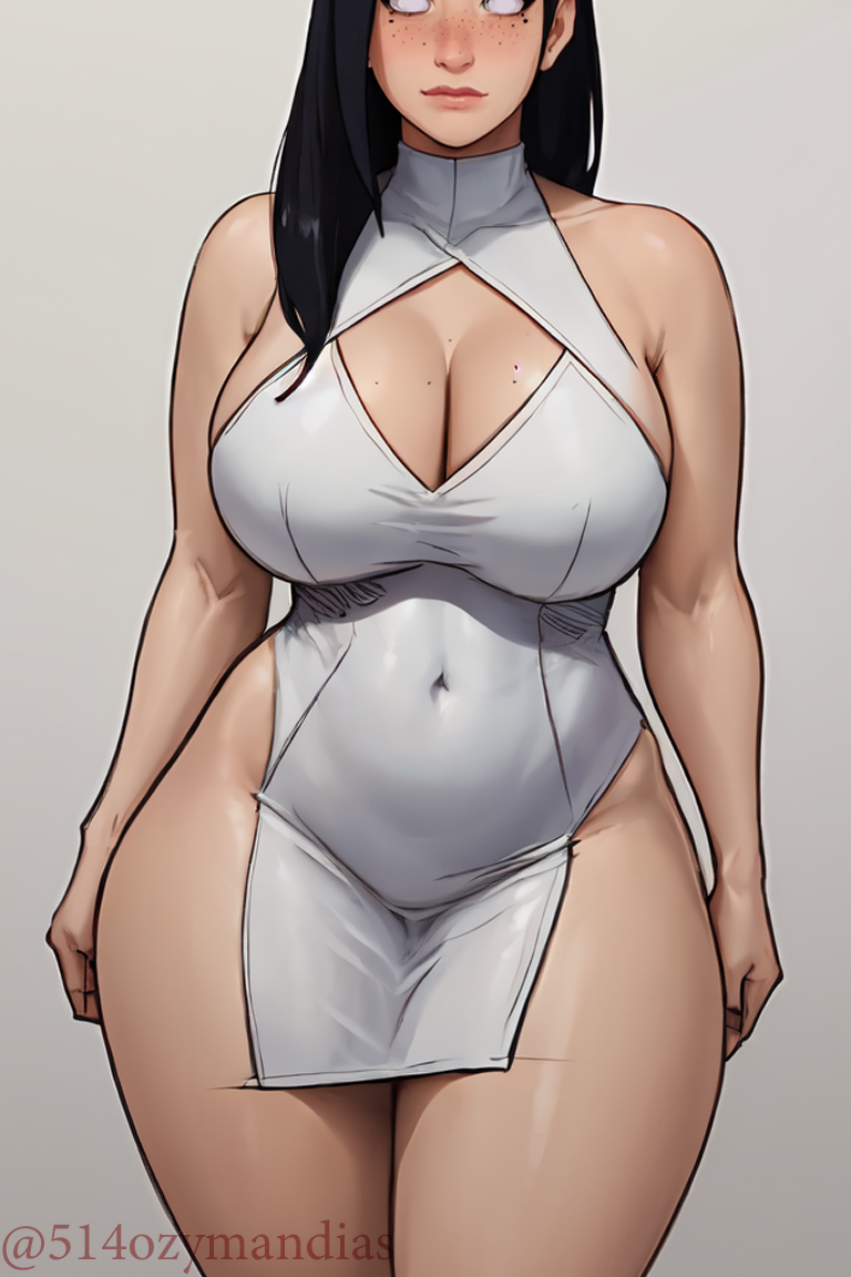 ai_generated boruto:_naruto_next_generations dress huge_breasts hyuuga_hinata naruto naruto_(series) naruto_shippuden ozymandias thick_thighs tight_clothing wide_hips