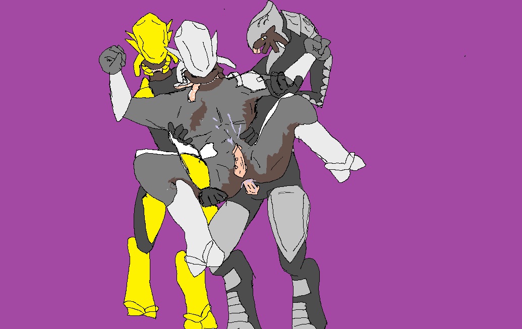 2d 3boys arbiter half-jaw halo_(game) halo_(series) male/male male_only male_sangheili_(halo) maledom malesub rtas_vadum sangheili thel_vadamee