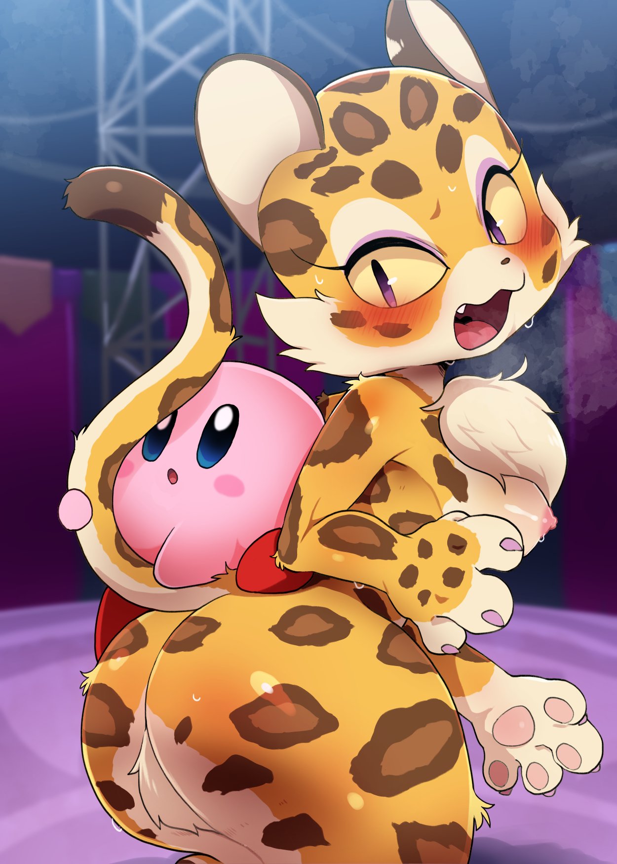 ass breasts clawroline dagasi from_behind furry kirby kirby_(series) no_humans tagme