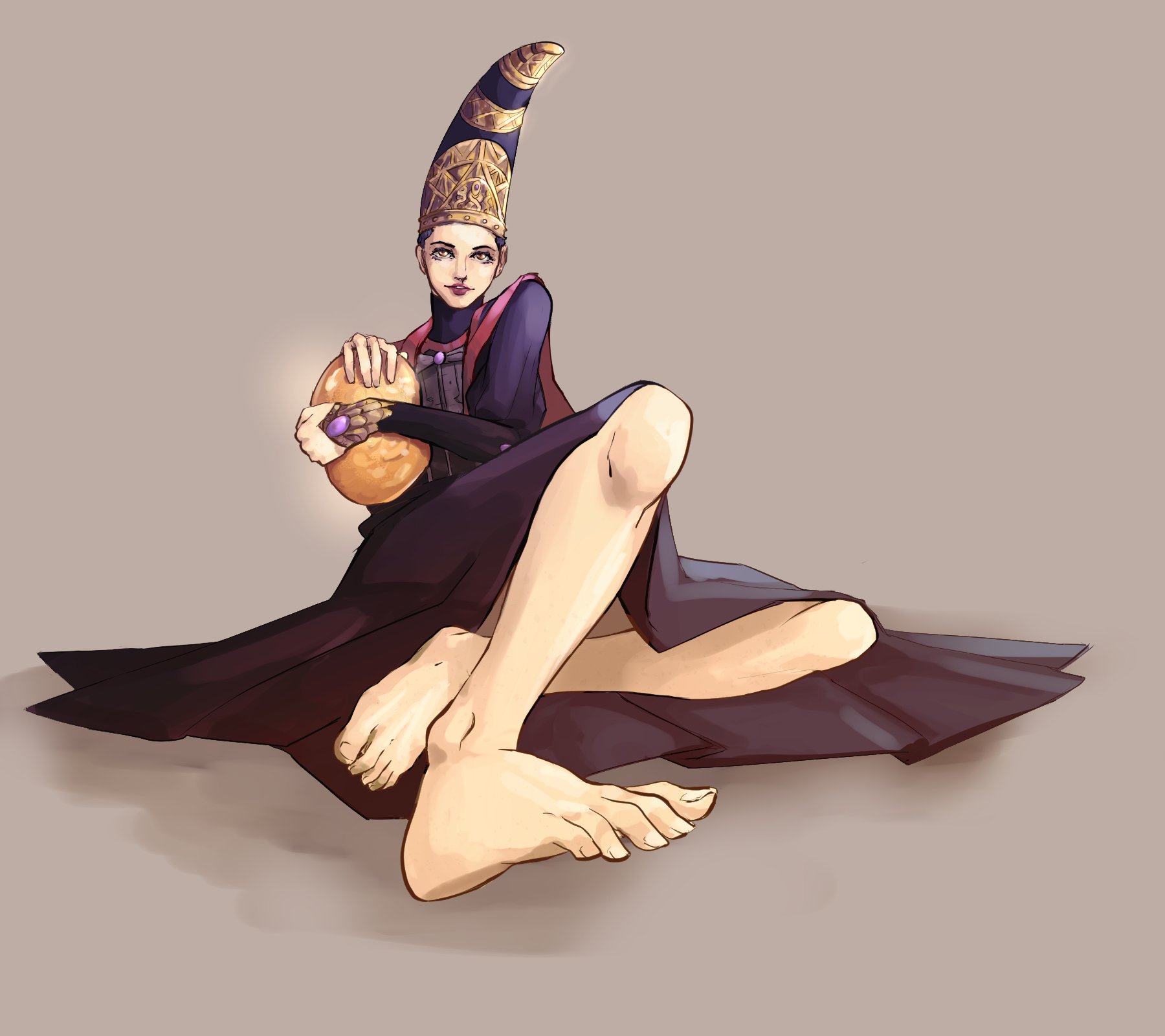 1girls, 2022, 2d, elden ring, feet, female, female only, fromsoftware, hat, legs, light skin, light-skinned female, rennala queen of the full moon, sweeting, thighs
