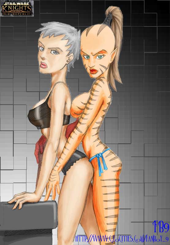 alien alien/human alien_girl brianna_(star_wars) cathar echani female handmaiden human interspecies juhani knights_of_the_old_republic star_wars star_wars_legends text