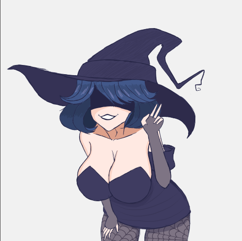 1girls big_breasts big_thighs blue_hair cordelia_valentine dead_estate gloves image kehibonu milf self_upload tagme witch witch_costume witch_hat