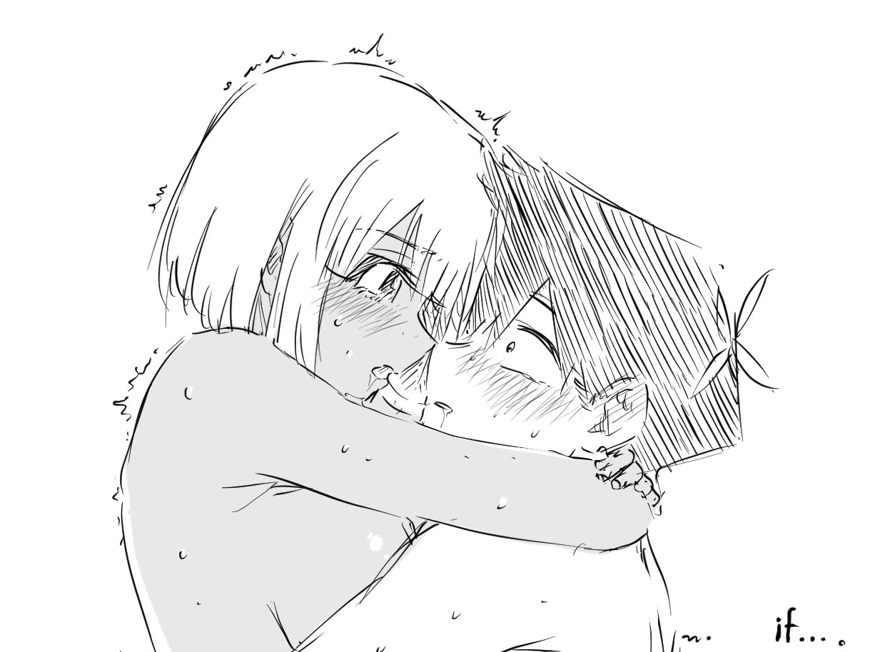 9431116, blonde hair, breasts, dark skin, dark-skinned female, female, gyaru, kissing, kissing while penetrated, komi-san wa komyushou desu, manbagi rumiko, sketch, tadano hitohito