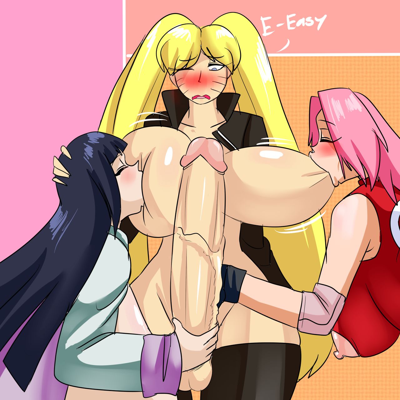 1futa 2girls about_to_cum black_hair blonde_hair blush breast_in_face breast_pull breast_sucking breasts breasts_out closed_eyes denizen1414 erection functionally_nude futa_on_female futanari futanarization gigantic_breasts gigantic_penis hand_on_head hand_on_penis hand_on_stomach hyuuga_hinata imminent_cumshot imminent_orgasm jacket long_hair male_to_futa motion_lines naruko naruto naruto_shippuden nipples_outside one_eye_closed pink_hair rough_handjob rule_63 sakura_haruno simple_background stuttering sucking_nipples thick_thighs trying_not_to_cum uzumaki_naruto veiny_penis