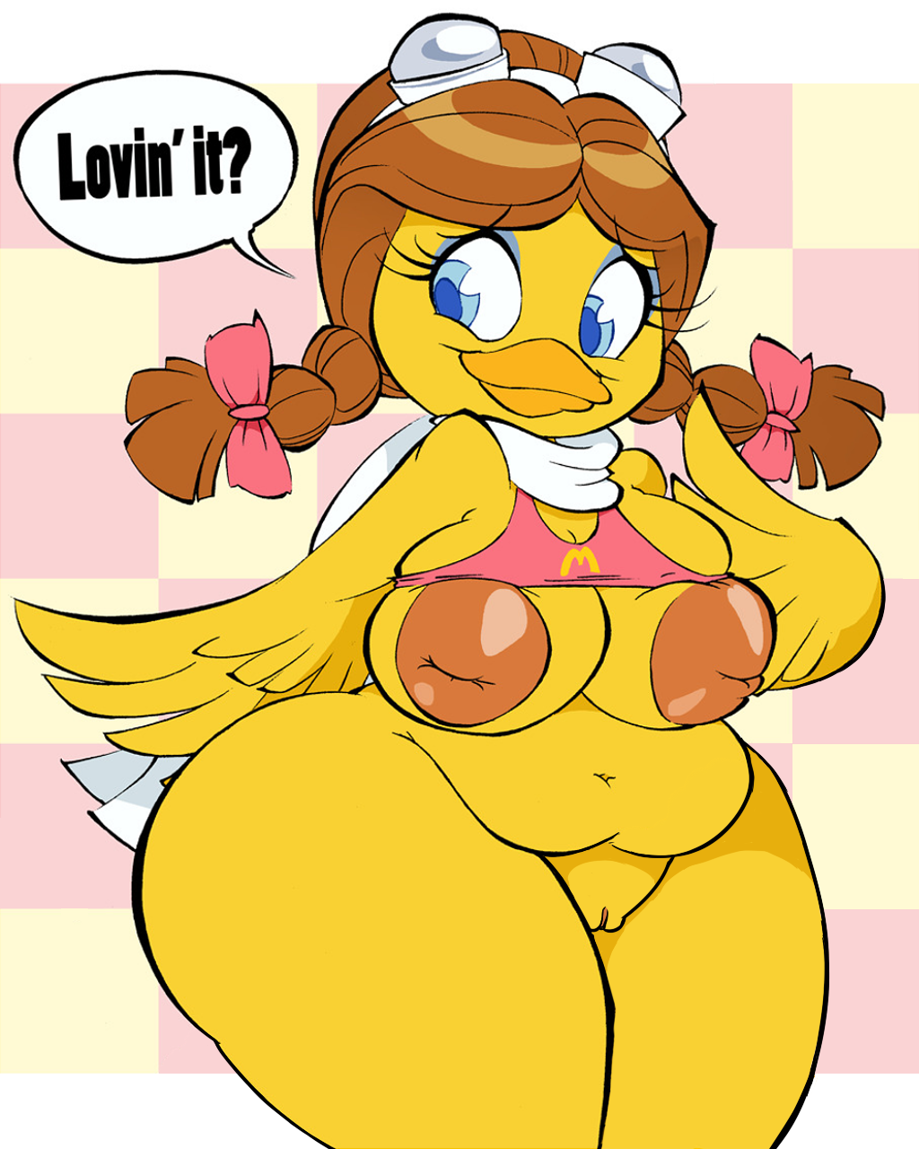 2018 2d 2d_(artwork) 2d_artwork anthro avian aviator_goggles bcdickchix bcfuta big_breasts bird birdie_the_early_bird boobs breasts brendancorris cute cute_face cute_girl digital_art digital_drawing_(artwork) digital_media_(artwork) edit edited edited_image female large_breasts large_hips large_thighs mascot mcdonald's puffy_areola puffy_nipples pussy scarf tagme thick_thighs tits tits_out twintails vagina wide_hips