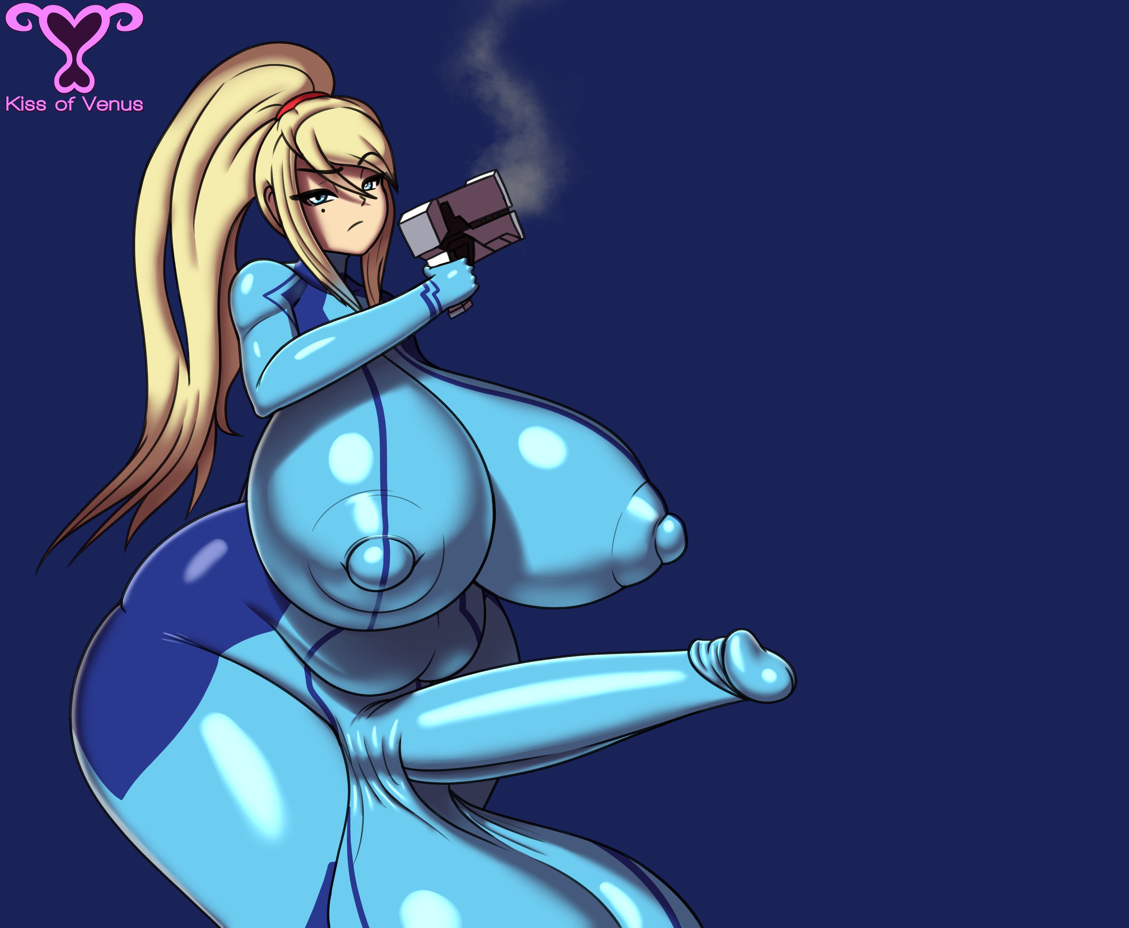 1futa, areolae, balls, black gloves, bodysuit, breasts, bulge, clothed, clothing, condom suit, erection, erection under clothes, fully clothed, futa only, futanari, gloves, huge balls, huge breasts, huge cock, huge testicles, human, hyper, hyper balls, intersex, kissofvenus, latex, latex ass, latex bodysuit, latex boots, latex breasts, latex clothing, latex futa, latex gloves, latex legwear, latex nipples, latex stockings, latex suit, latex thigh highs, latex thighhighs, light skin, light-skinned futa, metroid, nipples, oversized balls, penis, penis under clothes, samus aran, solo, testicles, thick thighs, wide hips, zero suit, zero suit samus