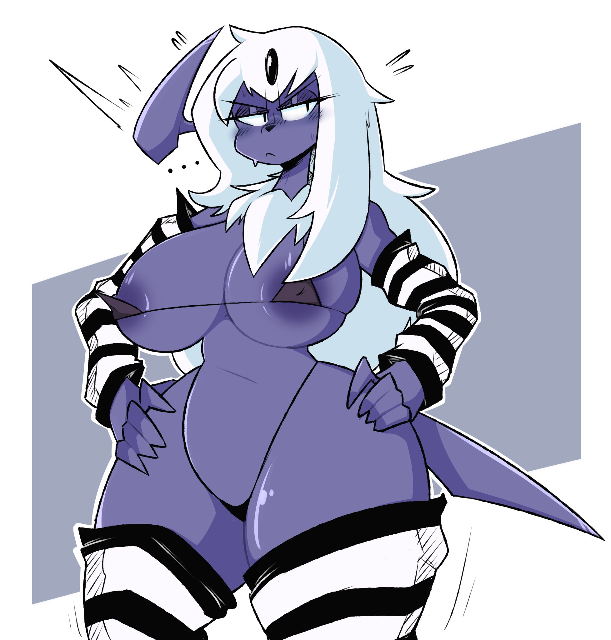 2022, absol, anthro, big breasts, breasts, female, nintendo, nipples, nonarycubed, pokémon (species), pokemon, pokemon (species), tagme, thick thighs, wide hips