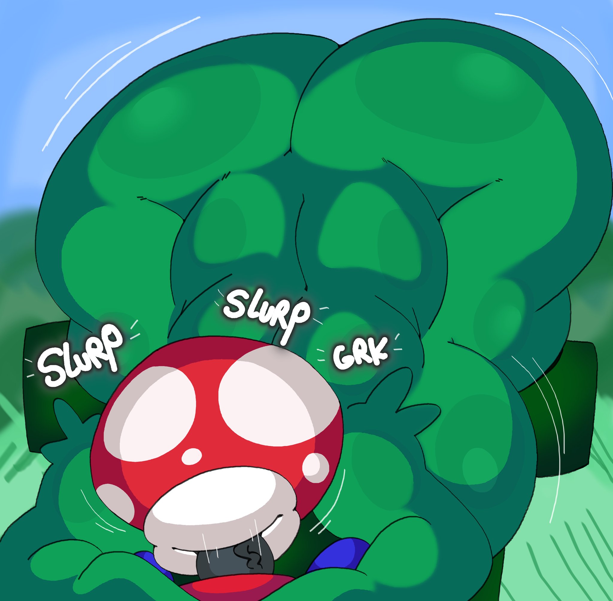 1boy, 1girls, 2d, ass, blowjob, dork boi, female, lewd dorky, male, mario (series), oral, outdoors, penis, piranha plant, plantie, shy guy, sky, sucking, tagme, vein, veiny penis