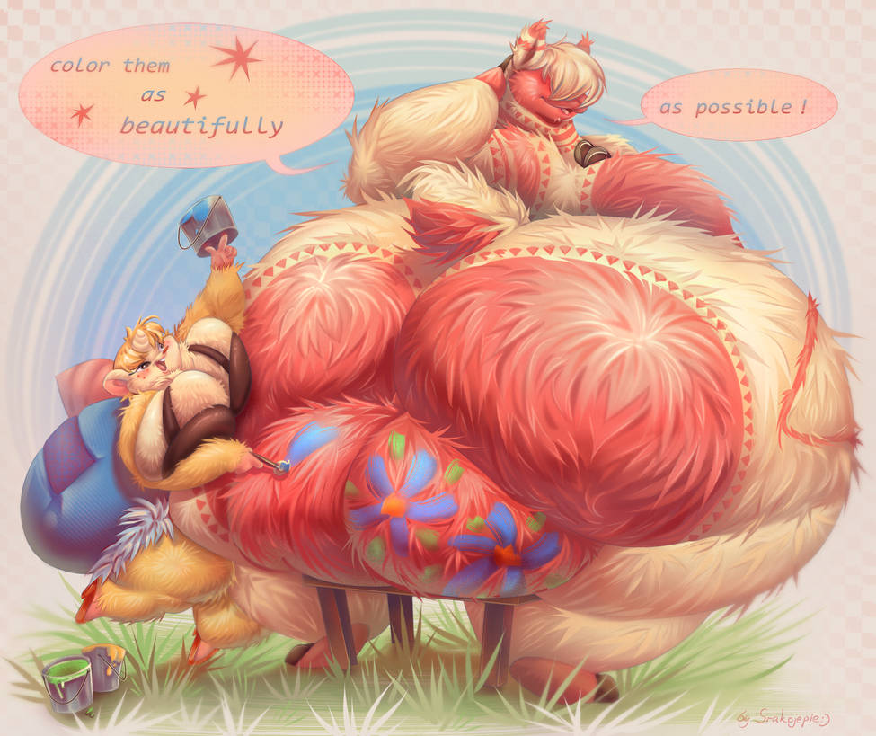 alpaca alpaca_humanoid animal_humanoid anthro ass balls big_balls big_breasts big_butt breasts calix_(fatponelover) camelid camelid_humanoid chair chubby_anthro chubby_belly chubby_cheeks chubby_female chubby_male duo easter easter_egg eyeless female feulyandiy fluffy fluffy_hair fluffy_tail fur furniture genitals grass hair happy holidays huge_balls huge_butt humanoid hyper hyper_butt male male/female mammal mammal_humanoid multicolored_body multicolored_fur neck_tuft obese obese_anthro obese_female obese_male on_chair overweight overweight_anthro overweight_female overweight_male paint plant raised_tail sitting sitting_on_chair size_difference slightly_chubby superchub thick_thighs tuft two_tone_body two_tone_fur wide_hips wide_thighs wool_(fur)