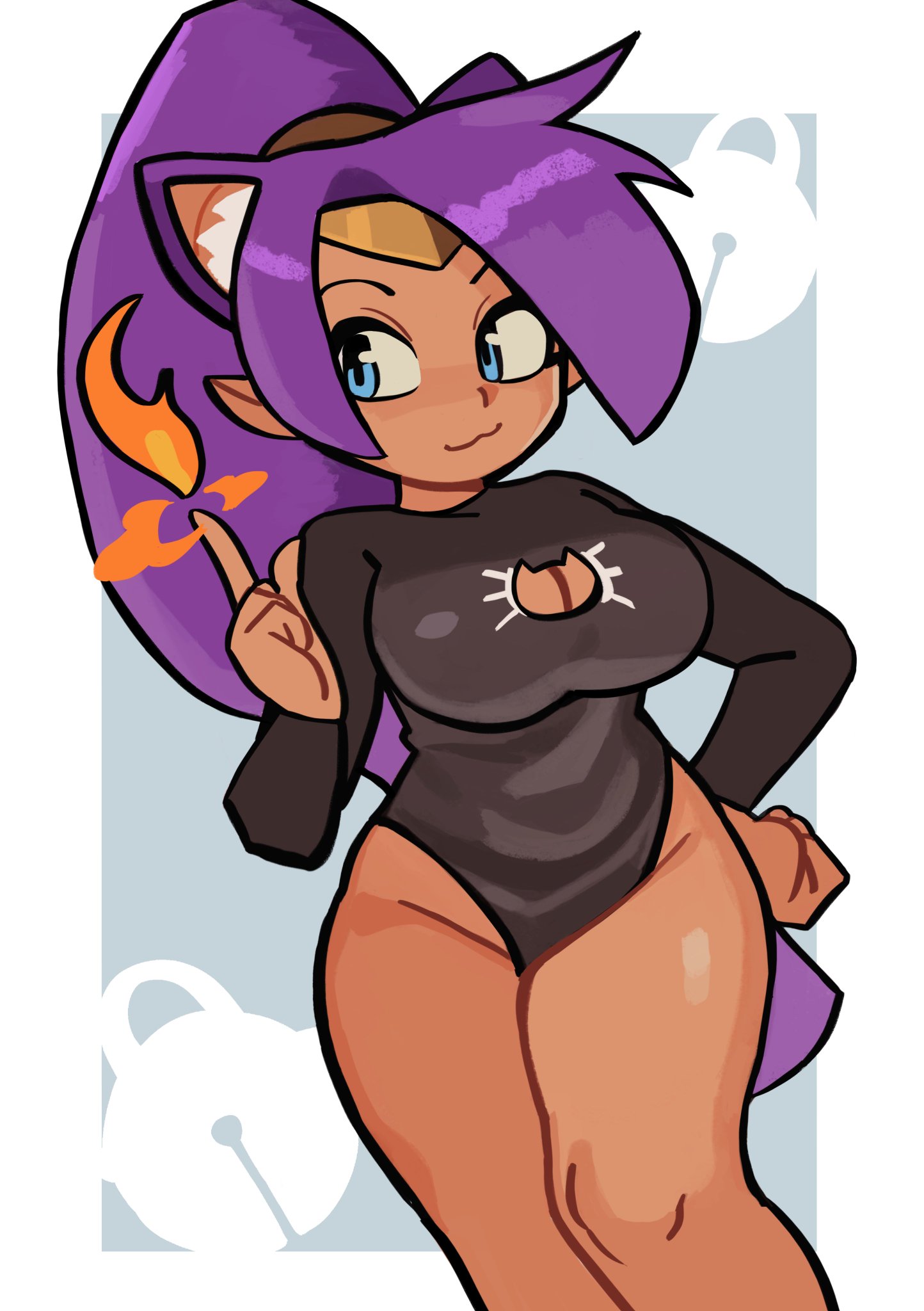 1girls, big breasts, breasts, female, female only, shantae, shantae (character), solo, tagme, xenoglitch