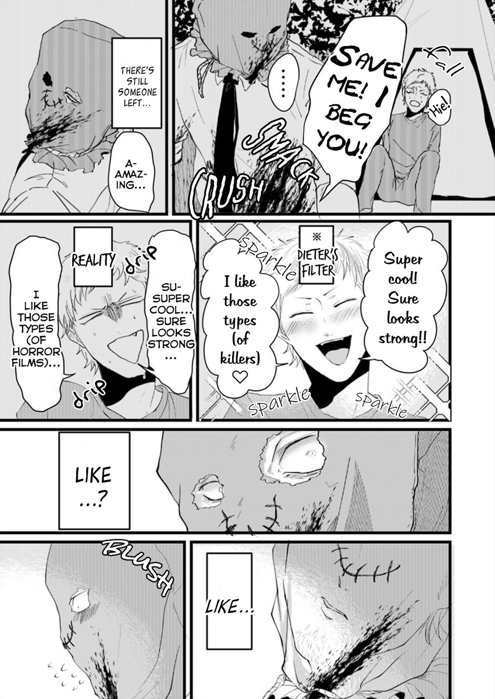 bloody_clothes dress_shirt killer male male_only maledom mask masked masked_male murderer muscular muscular_male serial_killer tie yaoi