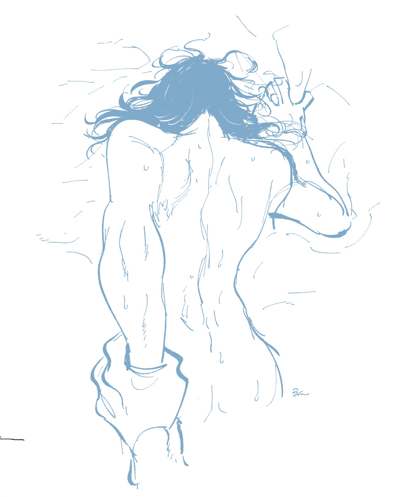 2boys, anal, bed, bodily fluids, doggy style, fixing ramen, gay, implied anal, implied penetration, implied sex, long hair, male, male only, male pov, mature male, my hero academia, nude, nude male, offscreen sex, penetration, pov, shounen jump, shouta aizawa, tagme, yaoi