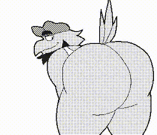 andres_(elfein) animated ass beard big_ass big_butt bird bottomless bubble_ass bubble_butt elfein furry gif hat round_ass round_butt shaking_ass shaking_butt tagme tail tank_top tease teasing