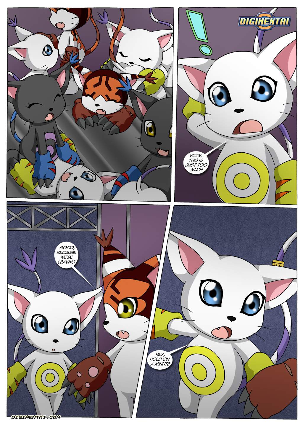 bbmbbf blackgatomon comic comic_page cowgirl_position digihentai digimon doggy_style female gatomon gatomon_in_heat_3 licking male male/female mikemon orgy palcomix sex vaginal_penetration vaginal_sex