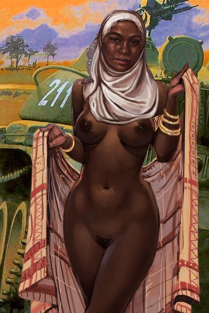 1girls, dark skin, female, female only, hijab, jihadi joe, looking at viewer, muslim, pubic hair, realistic, very dark skin