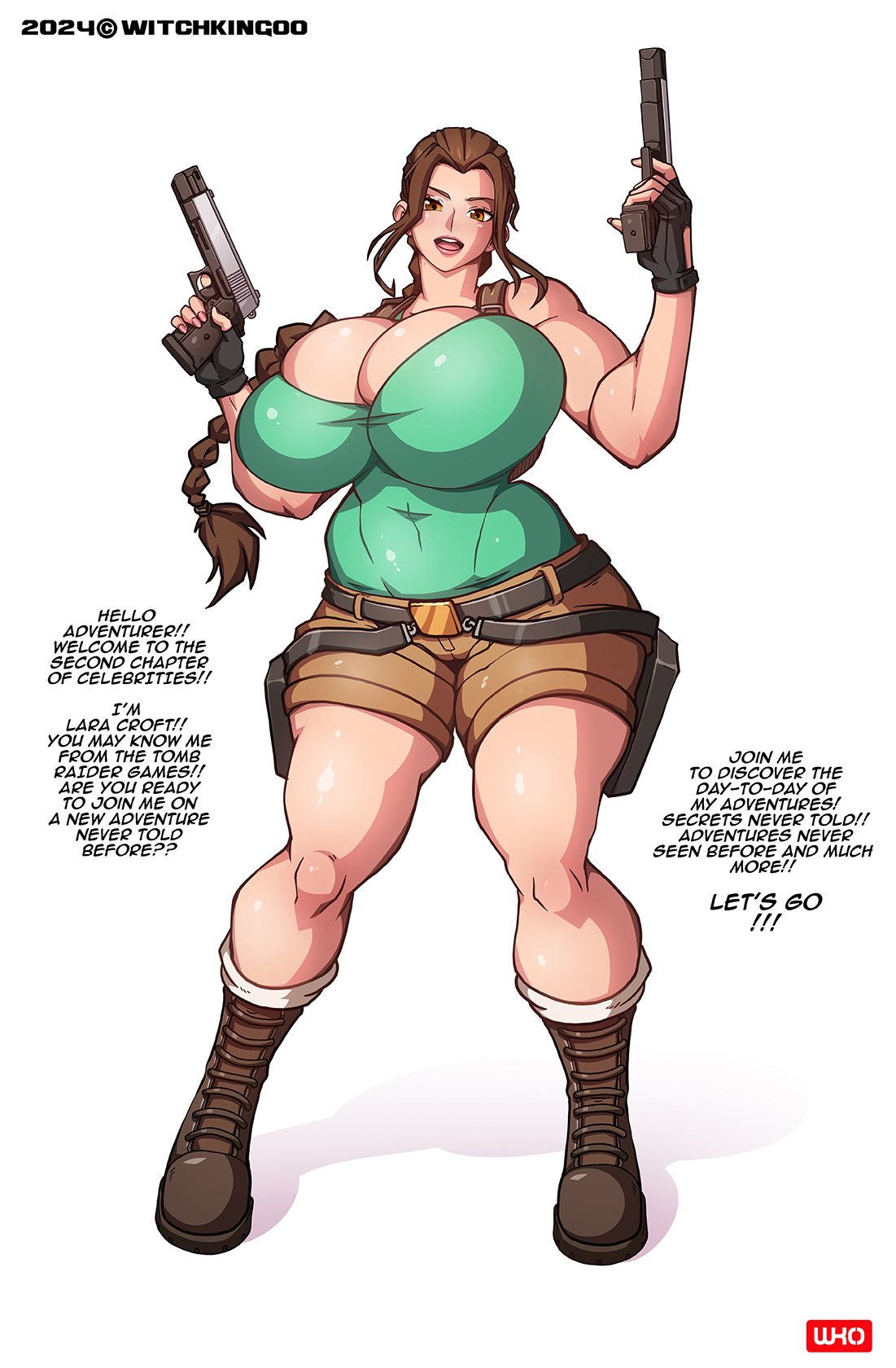 1girls, ass, big ass, big breasts, breasts, breasts bigger than head, bust, busty, character name, chest, core design, curvaceous, curvy, curvy figure, digital media (artwork), eidos, female, female focus, hips, hourglass figure, huge ass, huge breasts, human, lara croft, lara croft (classic), large ass, large breasts, legs, light skin, light-skinned female, mature, mature female, signature, slim waist, text, thick, thick hips, thick legs, thick thighs, thighs, tomb raider, tomb raider (classic), top heavy, voluptuous, voluptuous female, waist, wide hips, witchking00