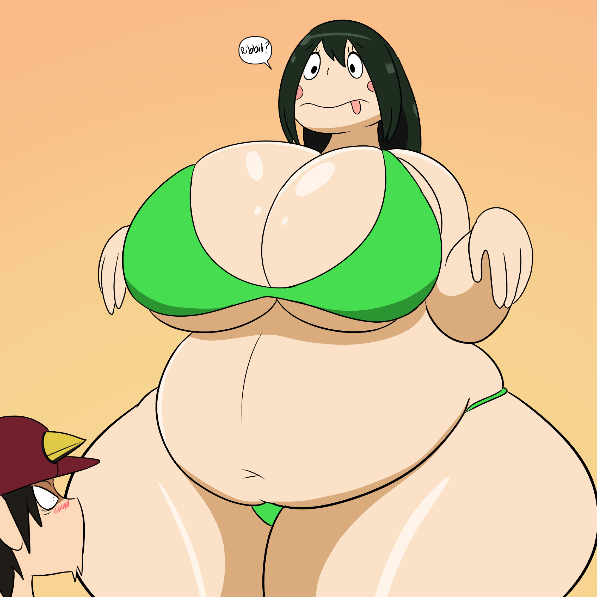 1boy, 1girls, ass, bbw, beru asui, big ass, big breasts, breasts, chubby, chubby female, fat belly, female, huge breasts, igphhangout, kota izumi, larger female, male, milf, minor character, mother, mother (lore), my hero academia, smaller male, source request, tagme, thick thighs, year request