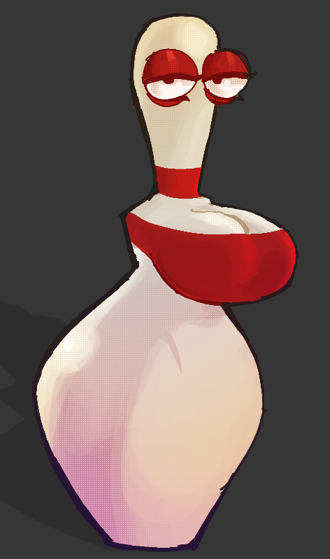 anthropomorphic bowling bowling_pin dumbass female female_only fuckable_pin hourglass hourglass_figure object objectophilia proportions round_ass round_breasts thick_ass thick_thighs wyer_bowling