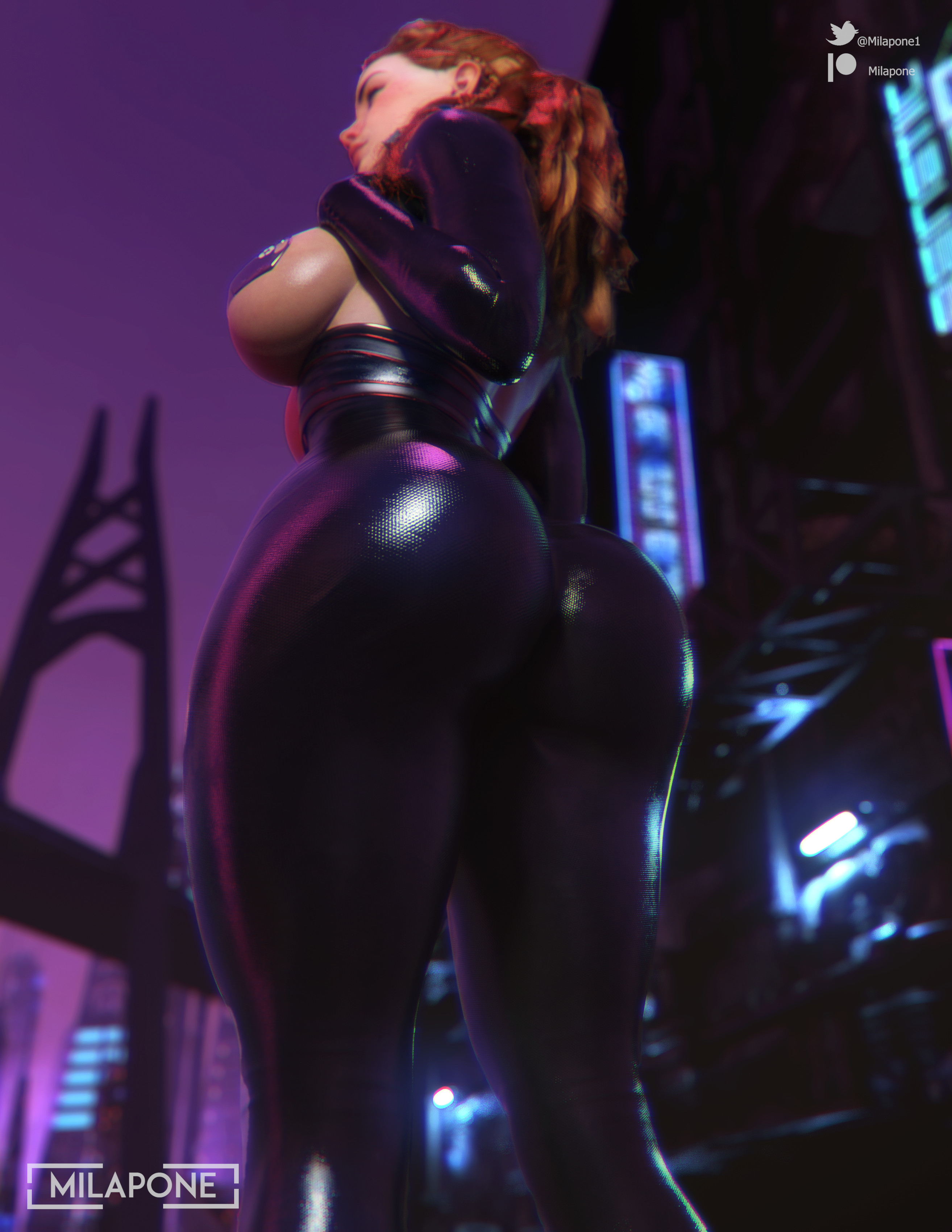 1girls, 3d, aloy, alternate ass size, alternate breast size, ass, ass focus, breasts, curvaceous, female, female only, hi res, horizon zero dawn, large ass, large breasts, milapone, sideboob, skin tight, solo
