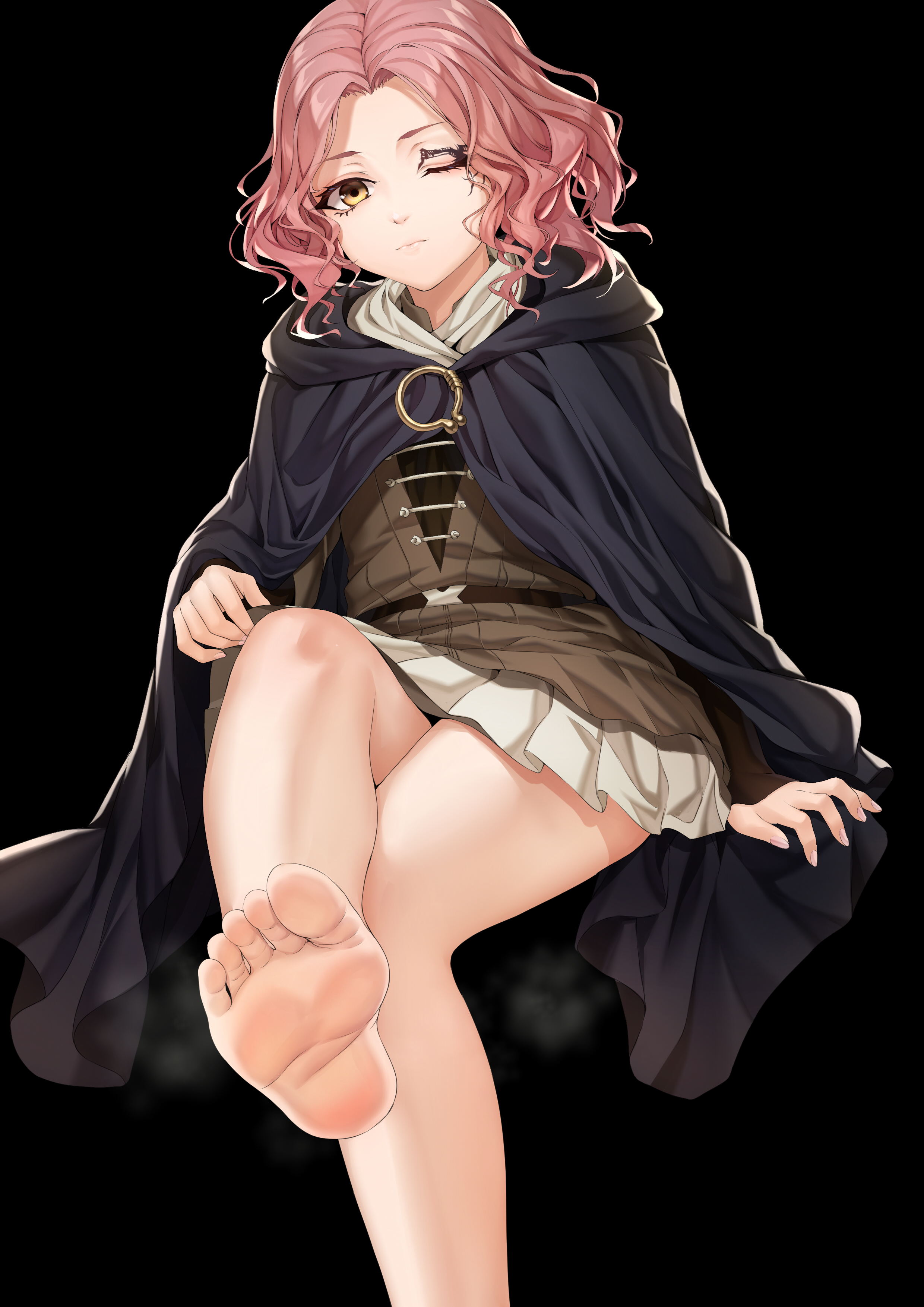 1girls, elden ring, feet, feet focus, female, female only, fromsoftware, legs, light skin, light-skinned female, melina (elden ring), solo, source request, thighs, xo (xo17800108)