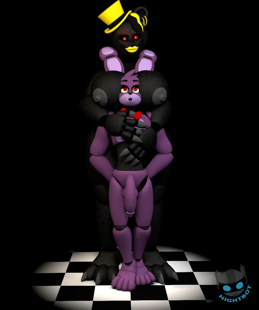 3d bonnie_(fnaf) five_nights_at_freddy's five_nights_at_freddy's_4 nightbotgrey nightmare_(fnaf) rule_63 scottgames straight