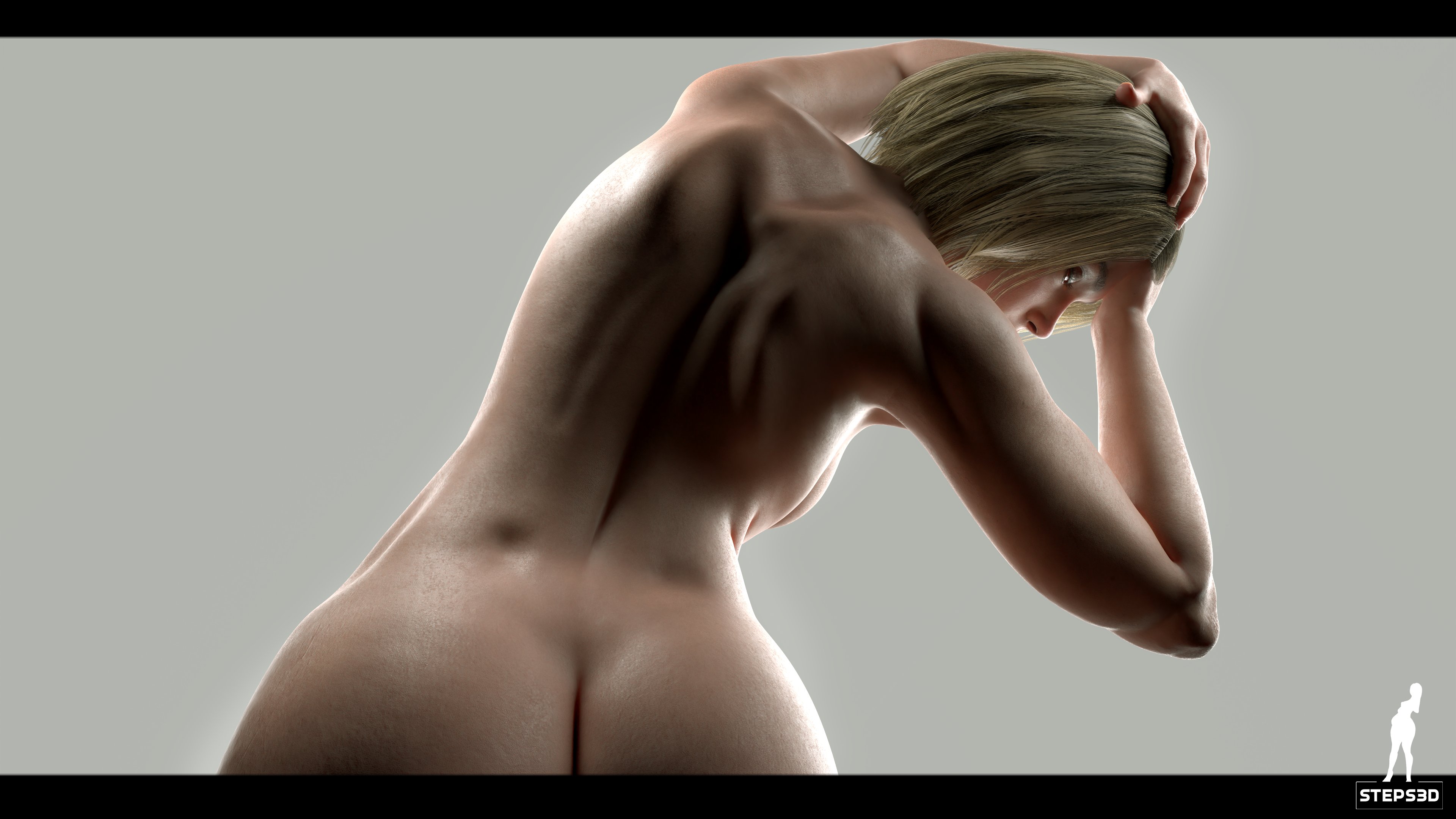 1girls, 3d, 3d (artwork), ass, big ass, big breasts, big butt, blender, blender (software), blonde hair, blue eyes, bob cut, breasts, bubble butt, busty, completely naked, completely nude, curvy, cute, dc, dc comics, female, hourglass figure, injustice 2, kara danvers, kara zor-el, medium hair, nude, nude female, pose, posing, pov, seductive, seductive look, sensual, solo, steps3d, supergirl, supergirl (injustice), superman (series), thick, thick ass, thick thighs, wide hips
