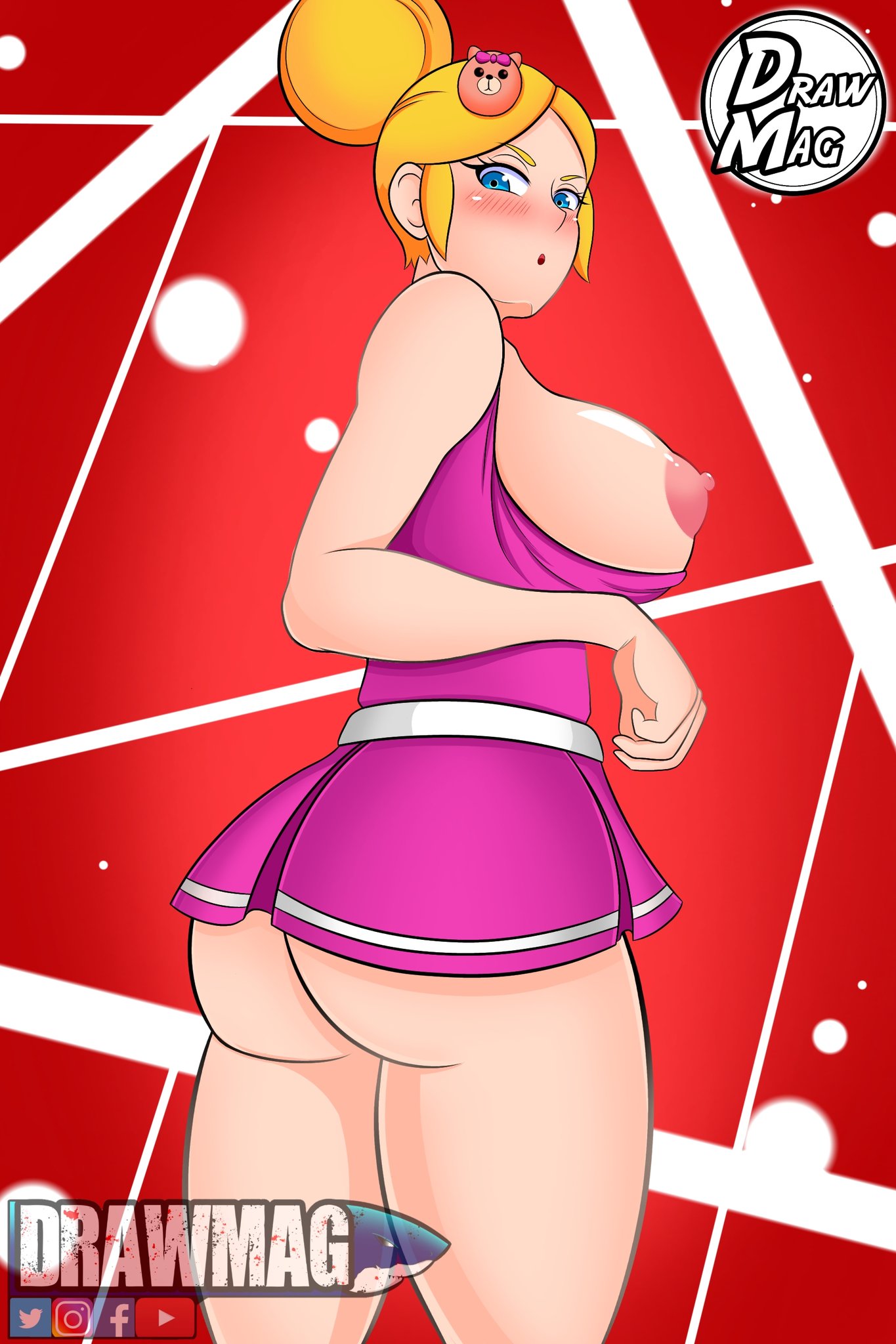 big_ass big_breasts blonde_hair blonde_hair brawl_stars drawmag fanmag_(artist) piper_(brawl_stars) tagme