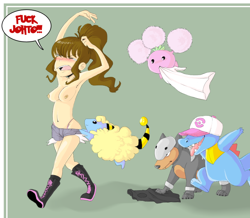 boots hilda_(pokemon) houndour jumpluff laced_boots mareep pokemon totodile