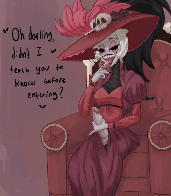 artist request, caught in the act, caught masturbating, dick, dickgirl, futa only, futanari, hazbin hotel, intersex, masturbation, penis, rosie (hazbin hotel), tagme