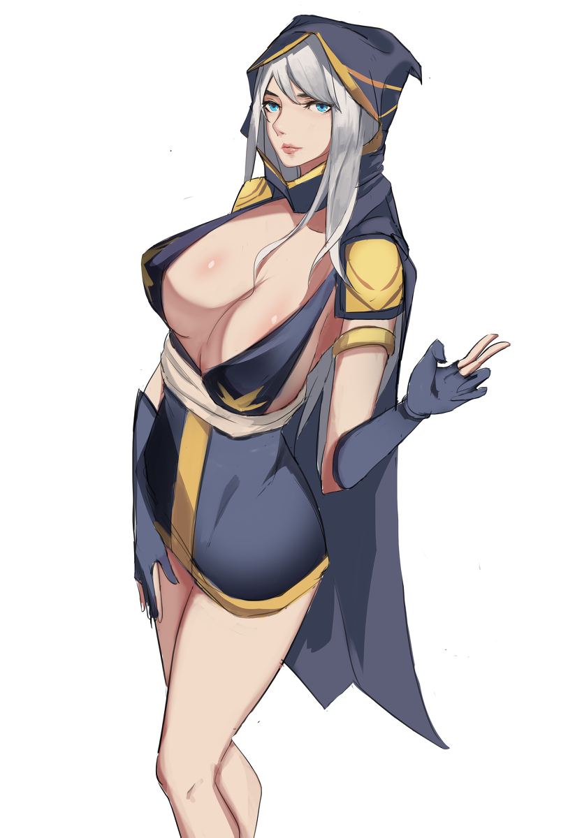 1girls ashe_(league_of_legends) female female_focus female_only tnt_(pixiv8487740)