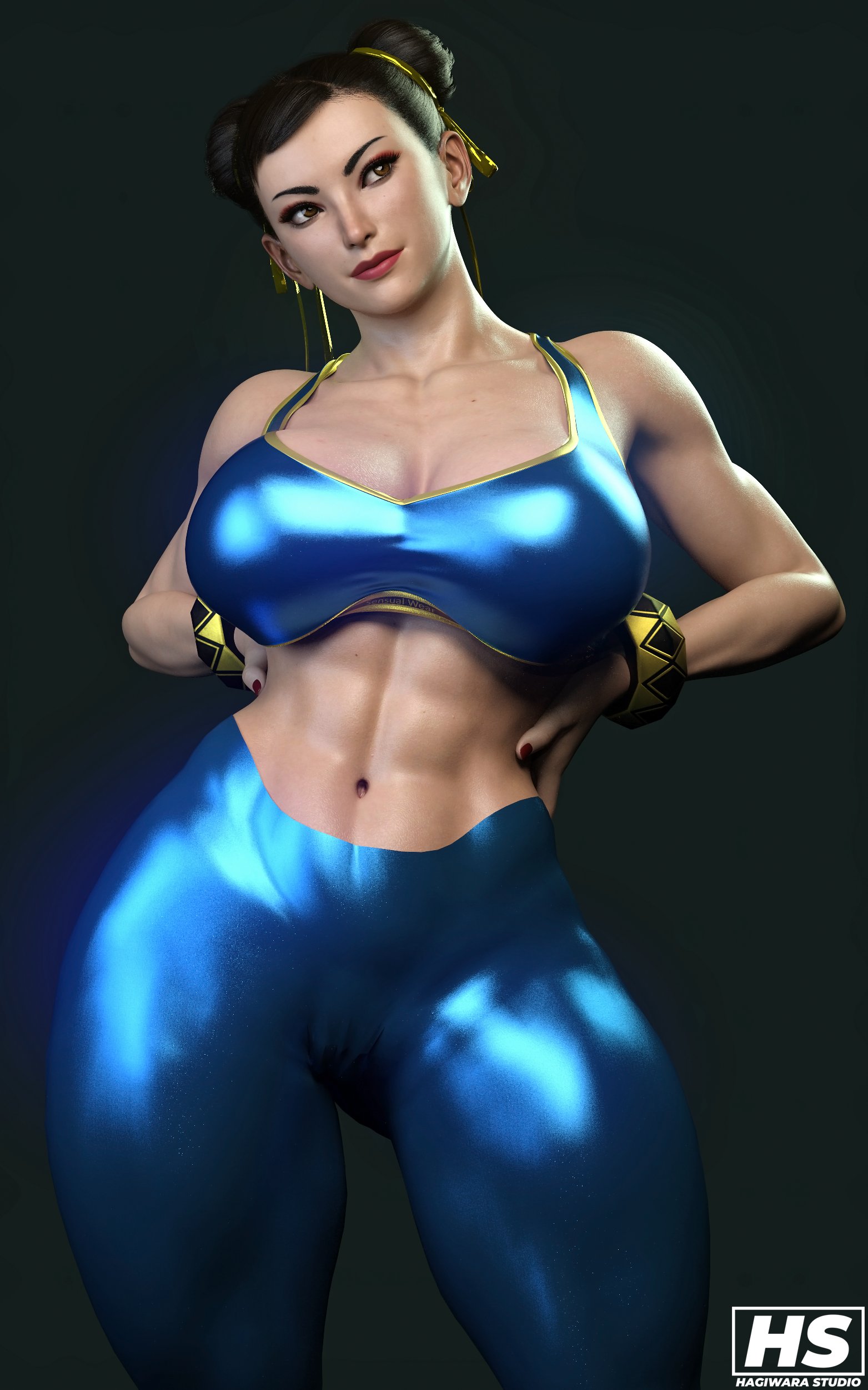 1girls, 3d, abs, ass, big ass, big breasts, breasts, capcom, chun-li, cleavage, clothed, clothed female, clothes, clothing, female, female only, fit, fit female, hagiwara studio, mature female, milf, muscular, muscular female, solo, solo focus, straight hair, street fighter, street fighter 6, tagme, thick thighs, tight clothing, tights, wide hips