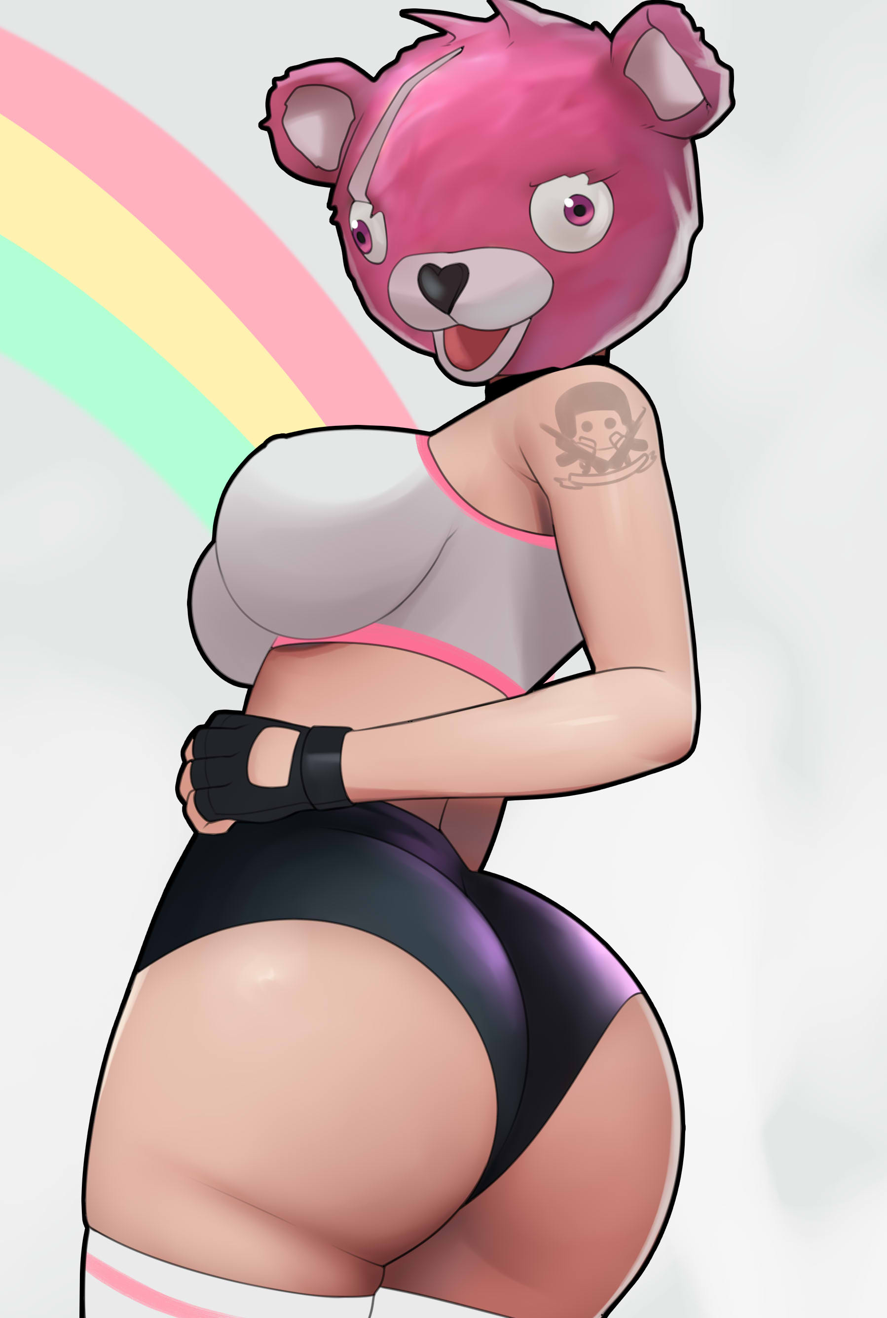 1girls, ass, big ass, big breasts, big butt, breasts, cuddle team leader, female, fortnite, solo, solo female