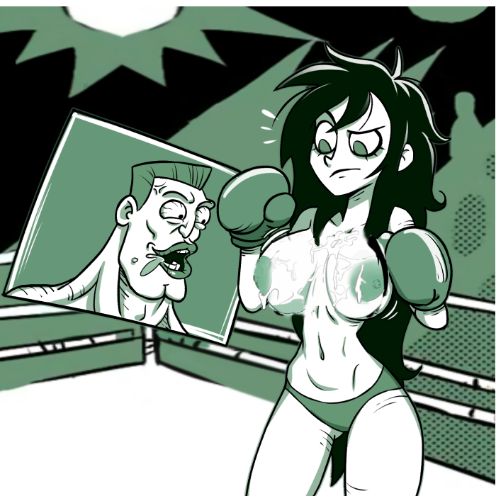 boxing boxing_gloves boxing_ring centinel303 edit pogchamp ppllaayy stupidella stupidella_(character) tagme topless topless_boxing topless_female