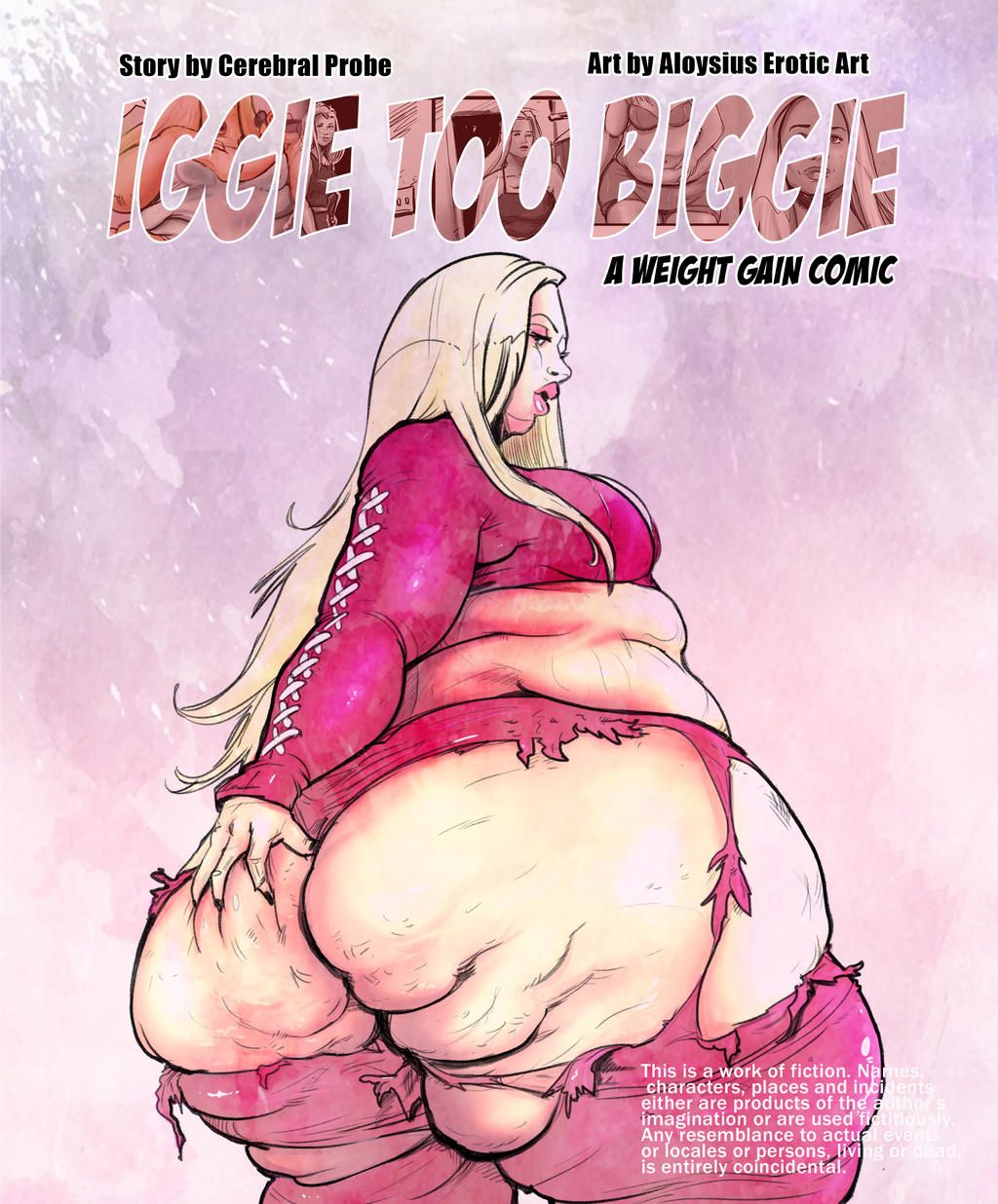 1girls aloysius ass back_view bbw big_ass blonde_hair celebrity cellulite comic_cover fat female female_only hand_on_ass huge_ass huge_thighs iggy_azalea looking_back obese overweight solo_female thick_thighs thighs thunder_thighs torn_clothes weight_gain