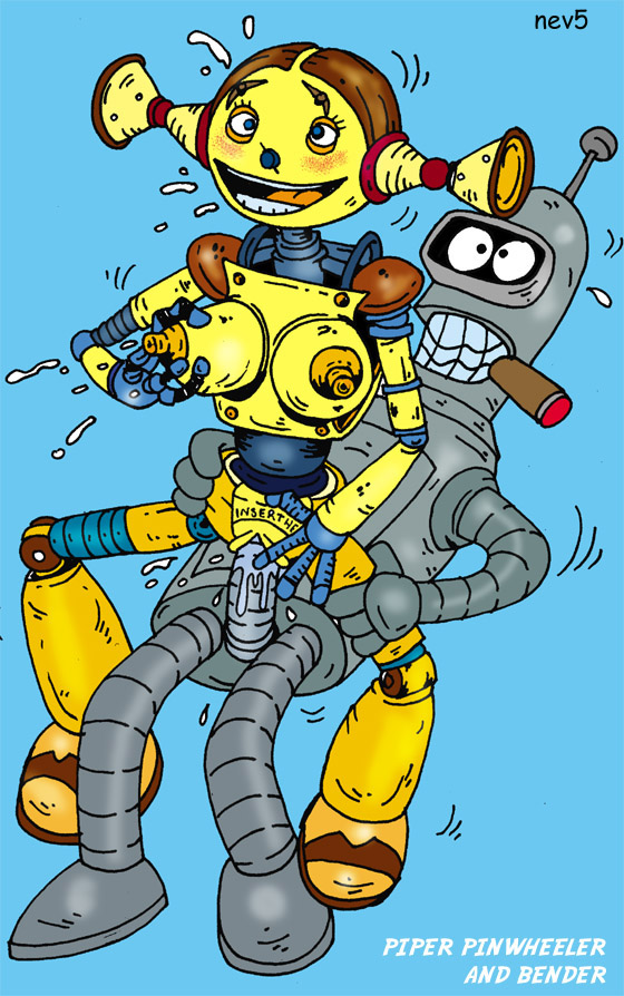 00s 2000s 2005 20th_century_fox bender_bending_rodriguez blue_sky_studios blush breasts crossover female from_behind futurama nev nipples penis piper_pinwheeler pussy reverse_cowgirl_position robot robots_(film) tagme