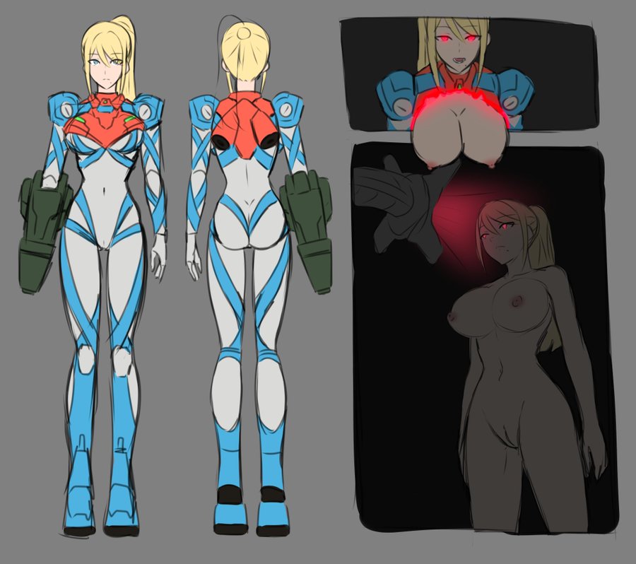 1girls e.m.m.i electrickronos hypnosis metroid metroid_dread mind_control nude power_suit red_eyes samus_aran sole_female