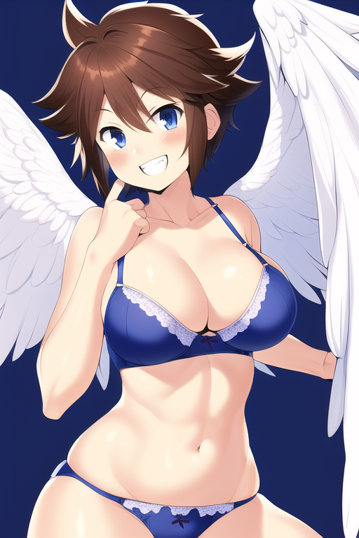 ai_generated angel angel_wings blue_eyes brown_hair female genderswap_(mtf) kid_icarus kid_icarus_uprising nai_diffusion nintendo pit pit_(kid_icarus) rule_63 stable_diffusion