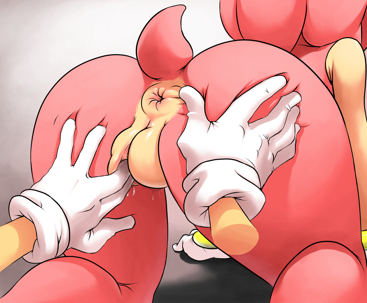 1girls, all fours, amy rose, anthro, anus, argento, ass, ass grab, bent over, disembodied hands, exposed torso, female, female only, fingering, footwear, from behind, fur, furry, gloves, handwear, hedgehog, mostly nude, pink fur, puffy pussy, puffy vagina, pussy, sega, solo, solo female, sonic (series), sonic the hedgehog, sonic the hedgehog (series), straight, tail, uncensored, vagina
