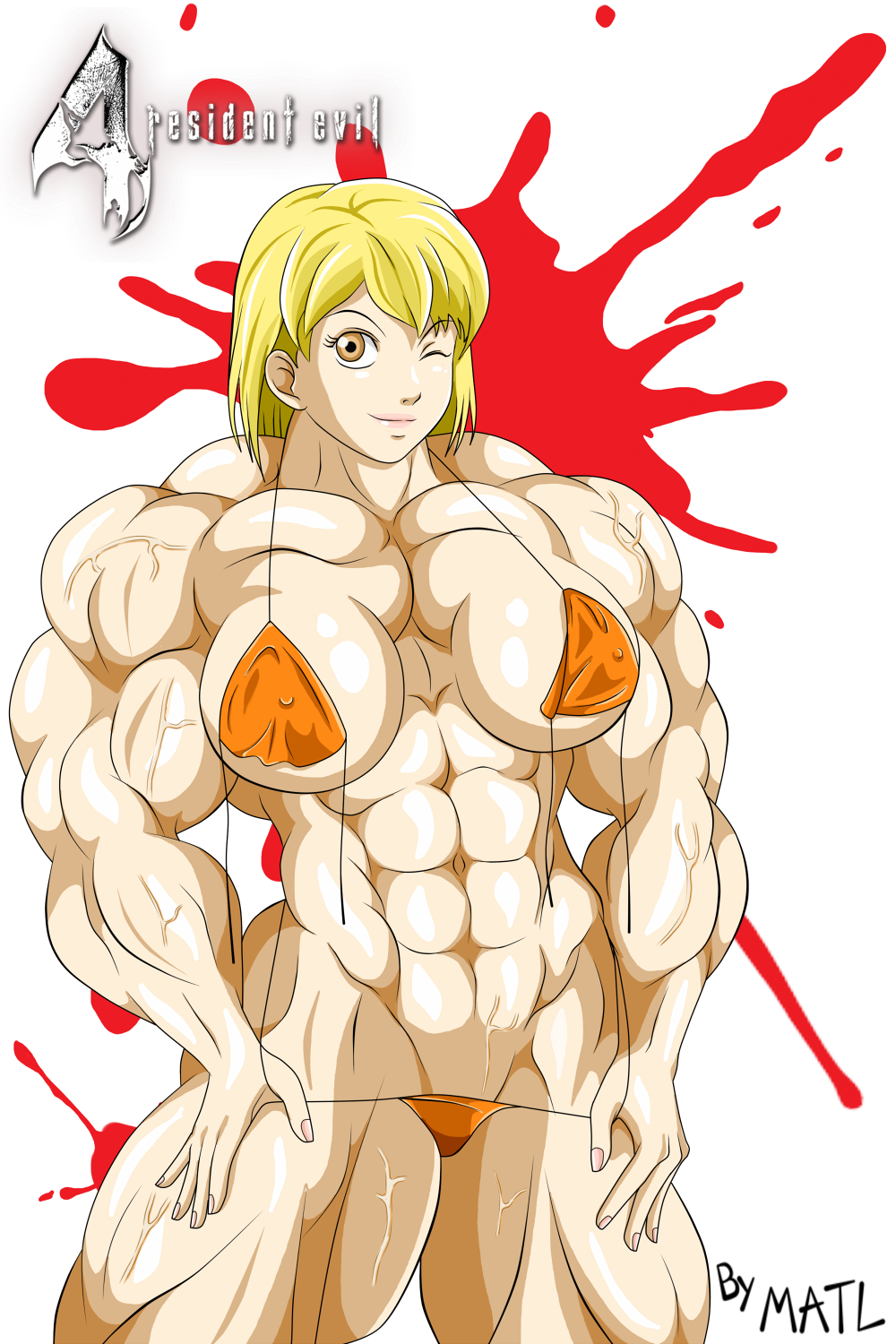 abs biceps bodybuilder breasts female matl muscles muscular muscular_arms muscular_female muscular_legs muscular_thighs pecs resident_evil