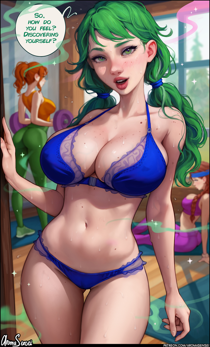 3girls aroma_sensei bare_arms bare_shoulders big_breasts blush bra breasts bust busty caroline_(stardew_valley) chest clothed clothing color curvaceous curvy curvy_figure cute cute_face digital_media_(artwork) english_text farmer_(stardew_valley) female female_focus green_eyes green_hair gym gym_clothes halter_top halterneck hi_res hips hourglass_figure huge_breasts human jodi_(stardew_valley) large_breasts legs light-skinned_female light_skin lingerie lips long_hair looking_at_viewer mature mature_female multiple_girls panties robin_(stardew_valley) slim_waist sports_bra stardew_valley tagme text text_bubble thick thick_hips thick_legs thick_thighs thighs underwear voluptuous waist wholesome wide_hips yoga_pants