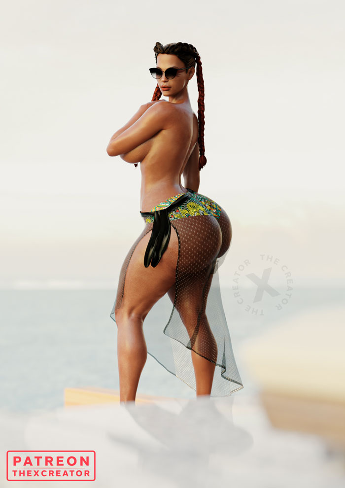 1girls 3d 3d_(artwork) absurd_res absurdres apex_legends ass big_ass big_breasts bikini braided_hair braided_twintails brazilian breasts dark-skinned_female dark_skin female female_focus female_only latina latina_milf loba_(apex_legends) long_nails milf multicolored_hair nails_painted patreon_username piercing respawn_entertainment seductive solo solo_female solo_focus swimsuit tattoo the_x_creator thick_thighs twitter_username wide_hips