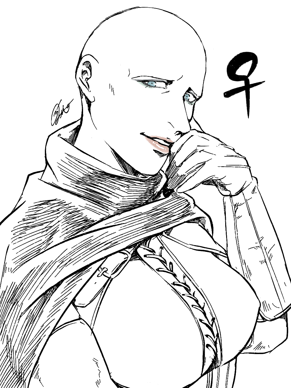 1girls bald big_breasts breasts elden_ring female female_only fromsoftware genderswap jitookami lipstick patches_(fromsoftware) patches_the_untethered rule_63 tight_clothing