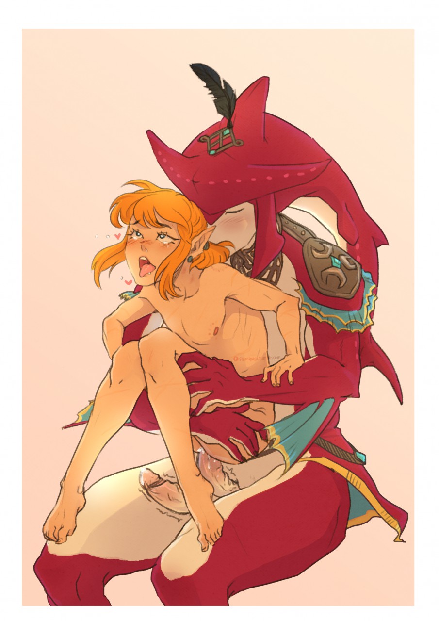 2boys, artist request, breath of the wild, diphallia, diphallism, duo, duo focus, femboy, gay, interspecies, light skin, light-skinned femboy, light-skinned male, link, link (breath of the wild), male, male focus, male only, multi genitalia, multi penis, nintendo, penis, sidon (zelda), tagme, the legend of zelda, uncensored, yaoi, zora