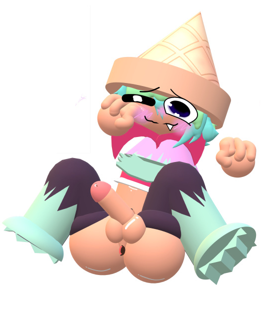 asshole bamibo blush cute dave_and_bambi_mod femboy friday_night_funkin ice_cream kawaii paint_3d popcorn_mod