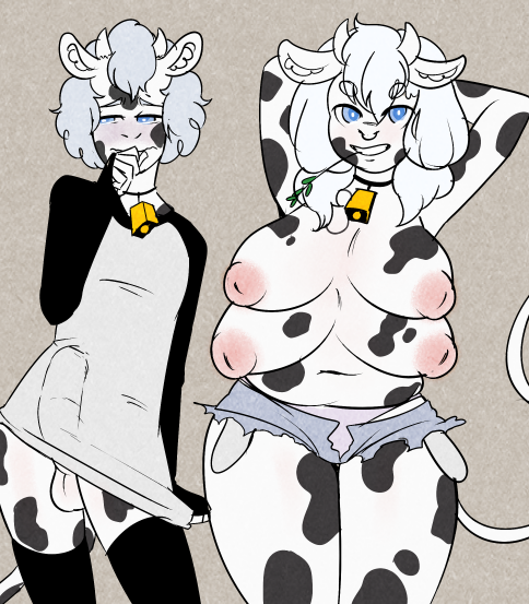 aurelia_augustus clinton_augustus cow_ears cow_girl mother_and_son multi_breast partially_clothed questionable_content