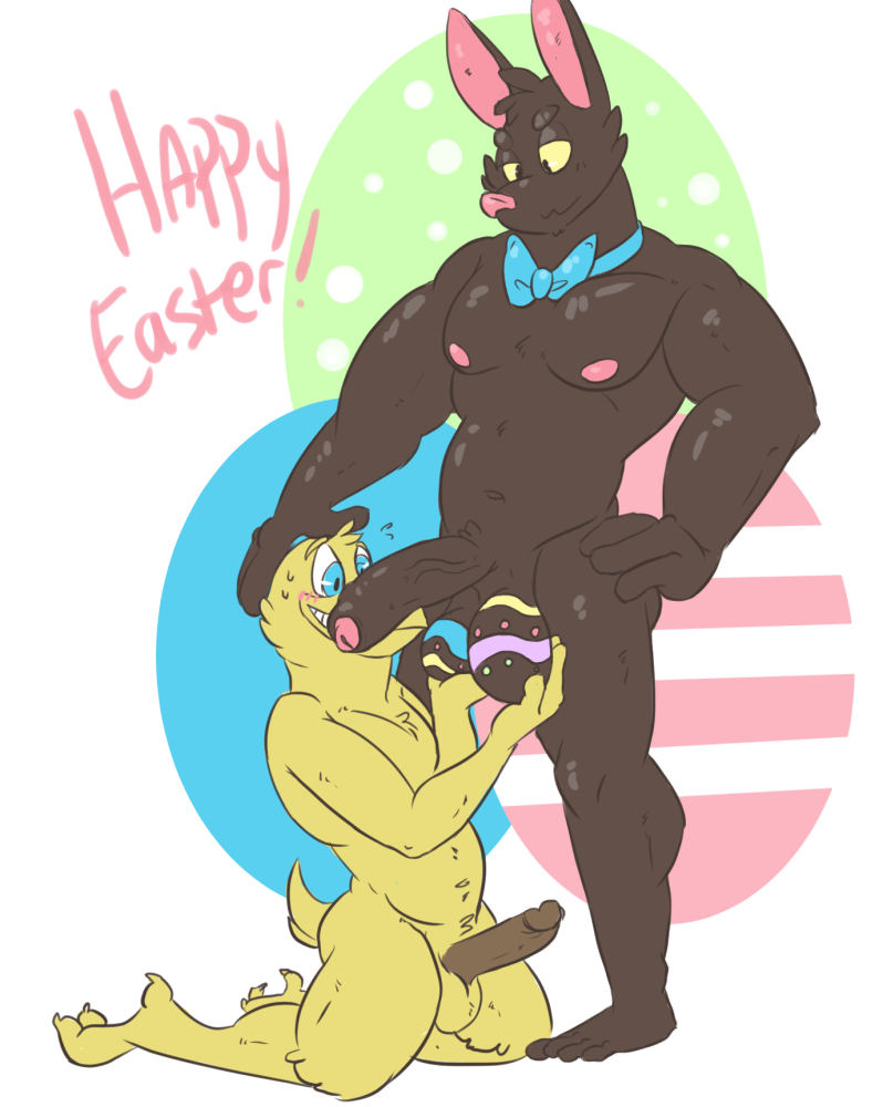 2boys avian balls candy chocolate_bunny easter english furry male male_only peeps skoogers