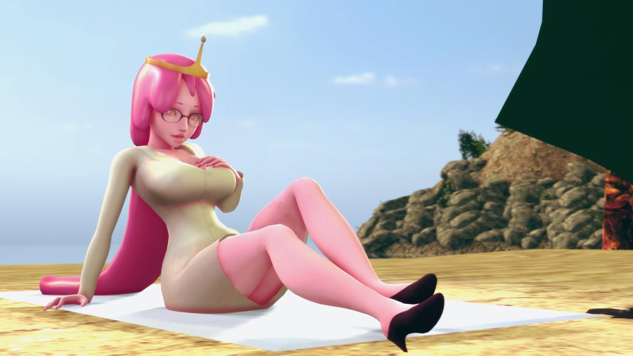 1girls adventure_time bonnibel_bubblegum cartoon_network feet heels legs pink_skin princess_bubblegum solo_female