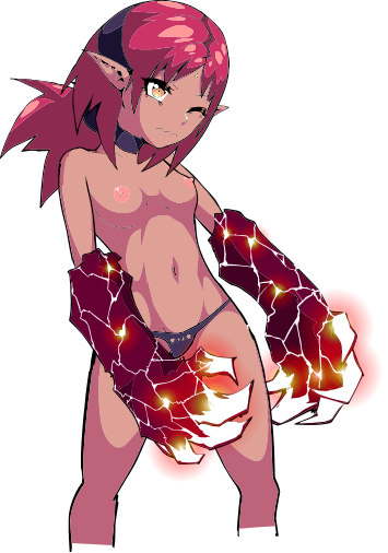 1girls cali_(crimson_keep) color colored crimson_keep female female_only introspurt lava_imp solo sprite tagme transparent_background