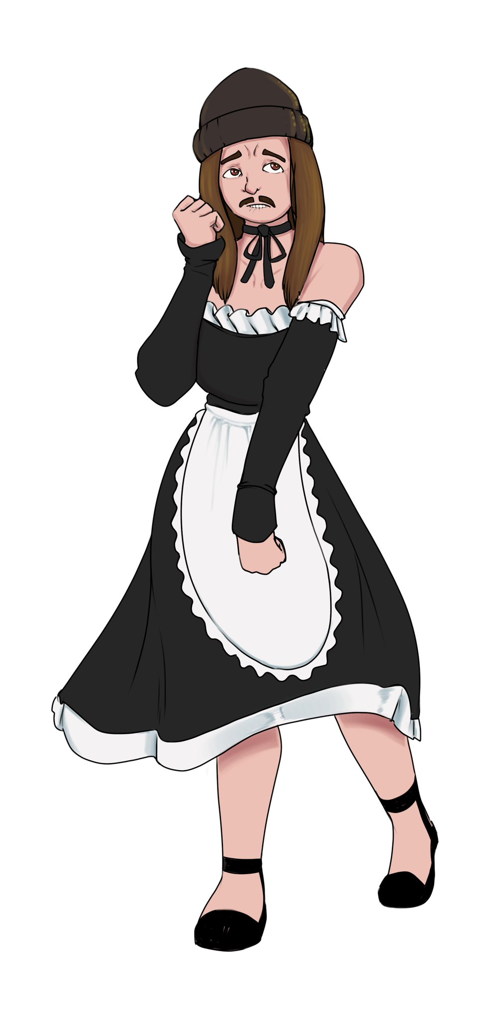 crossdressing dep jimmyhere jimmyhere_(copyright) maid_uniform male male_only tagme